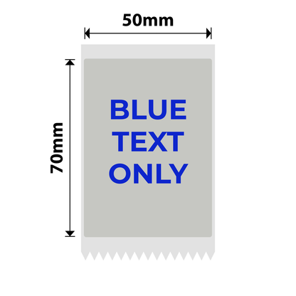 NB661 - NIIMBOT - B1 / B21 / B3S / B4 - T50X70 - 90 LABELS PER ROLL - SILVER GRAY - BLUE TEXT ONLY - RECTANGLE