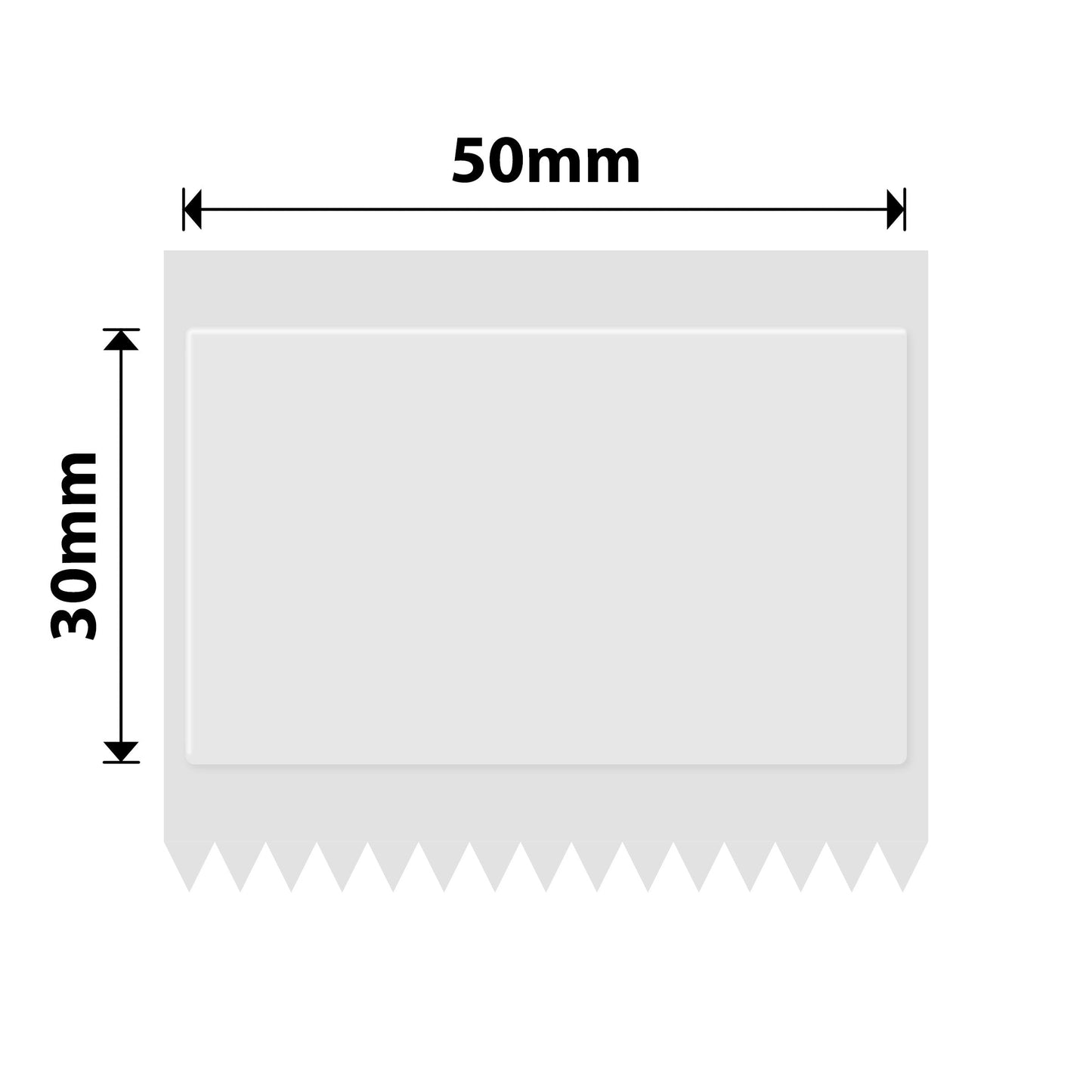NB664 - NIIMBOT - B1 / B21 / B3S / B4 - TT50X30 - 230 LABELS PER ROLL - TRANSPARENT - CYAN TEXT ONLY - RECTANGLE