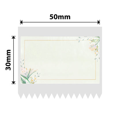NB669 - NIIMBOT - B1 / B21 / B3S / B4 - 50X30MM - 230 WHITE FLOWER LABELS