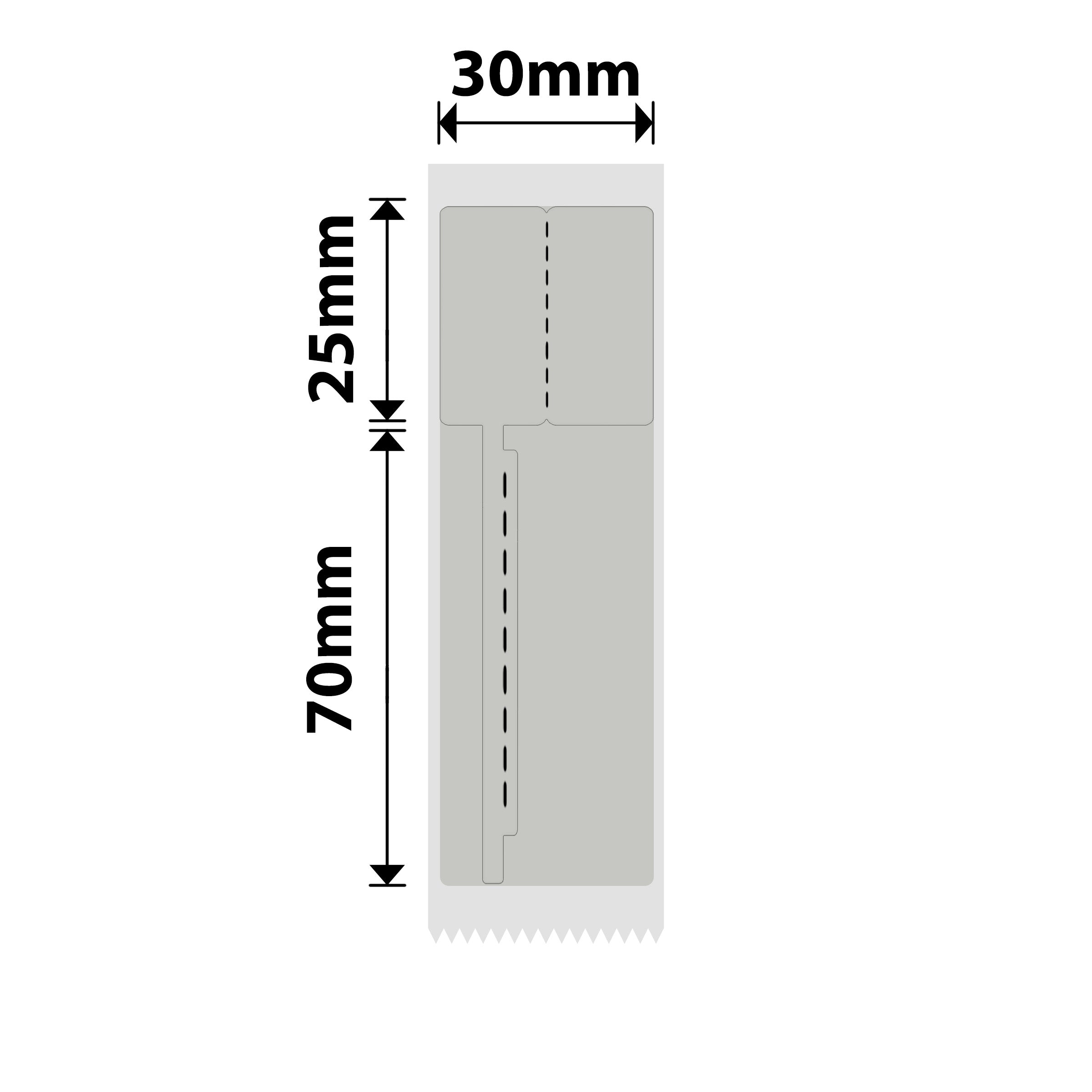 NB685 - NIIMBOT - B1 / B21 / B3S / B4 - T30X25+70 - 65 LABELS - SILVER - GRAY BRACELET VOID