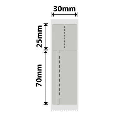 NB685 - NIIMBOT - B1 / B21 / B3S / B4 - T30X25+70 - 65 LABELS - SILVER - GRAY BRACELET VOID