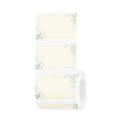 NIIMBOT - B Range - 50x30mm - Plain Paper With Flowers - 230 Labels