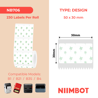 NB706 - NIIMBOT - B1 / B21 / B3S / B4 - 50X30MM - 230 LABELS - SUMMER 010