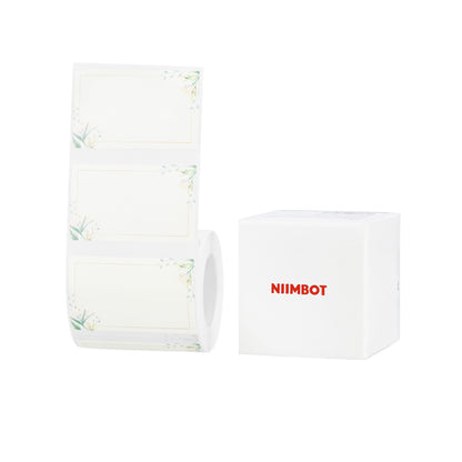 NB710 - NIIMBOT - B1 / B21 / B3S / B4 - 50X30MM - 230 PLAIN FLORAL PRINT LABELS