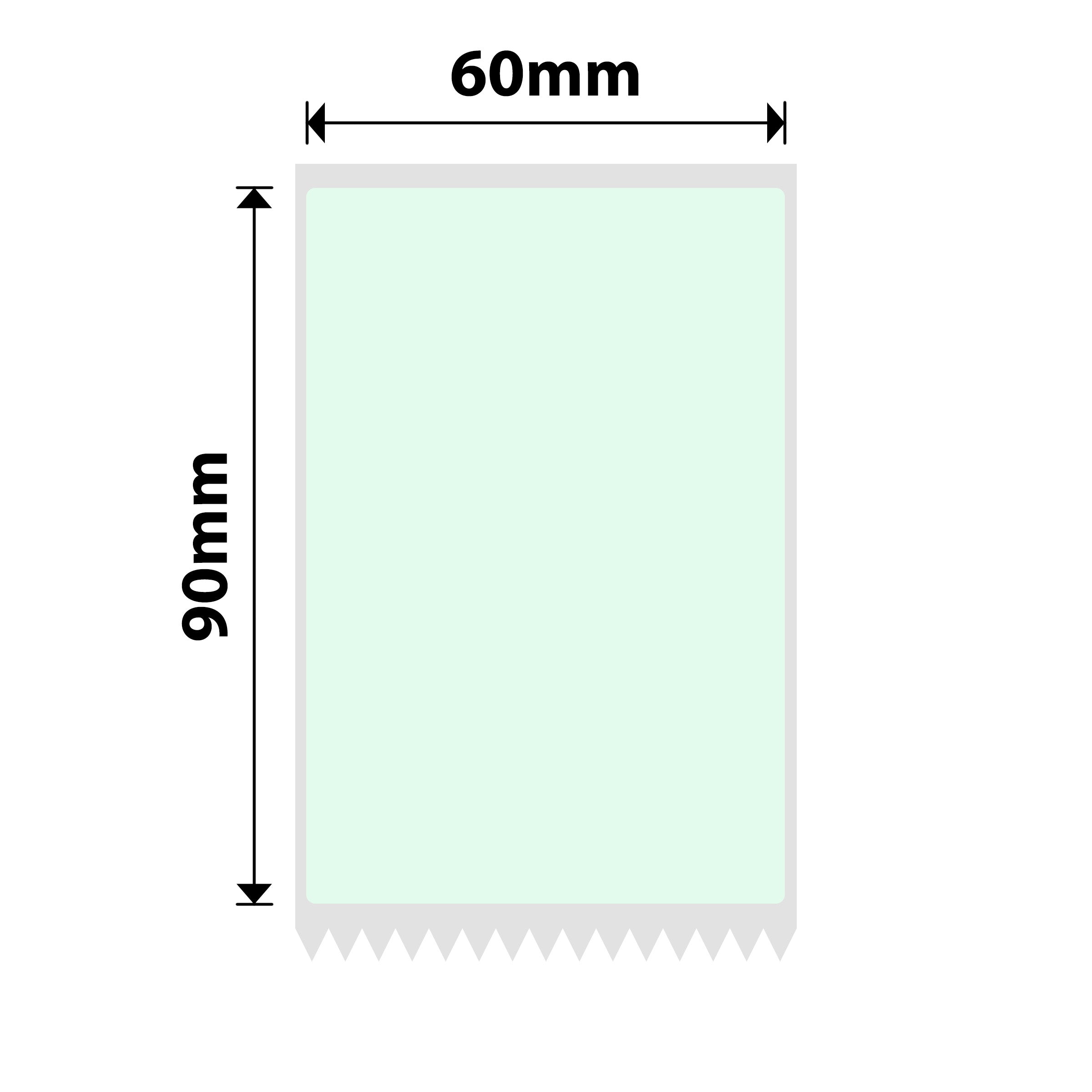 NB726 - NIIMBOT - K2 / K3 ONLY - 60*90MM - 340 LABELS - LIGHT GREEN