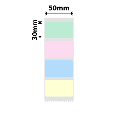 NB727 - Niimbot - B1 / B21 / B31 / B3S / B4 - 50x30mm - 230 Colors In Roll Labels