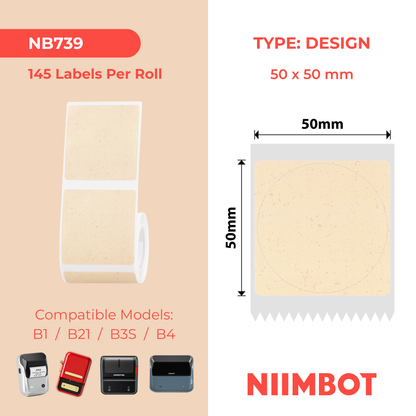 NIIMBOT - B1 / B21 / B3S / B4 - 50X50MM - 145 LABELS - KRAFT