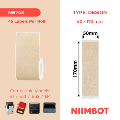NIIMBOT - B1 / B21 / B3S / B4 - 50X170MM - 45 LABELS - KRAFT FILE