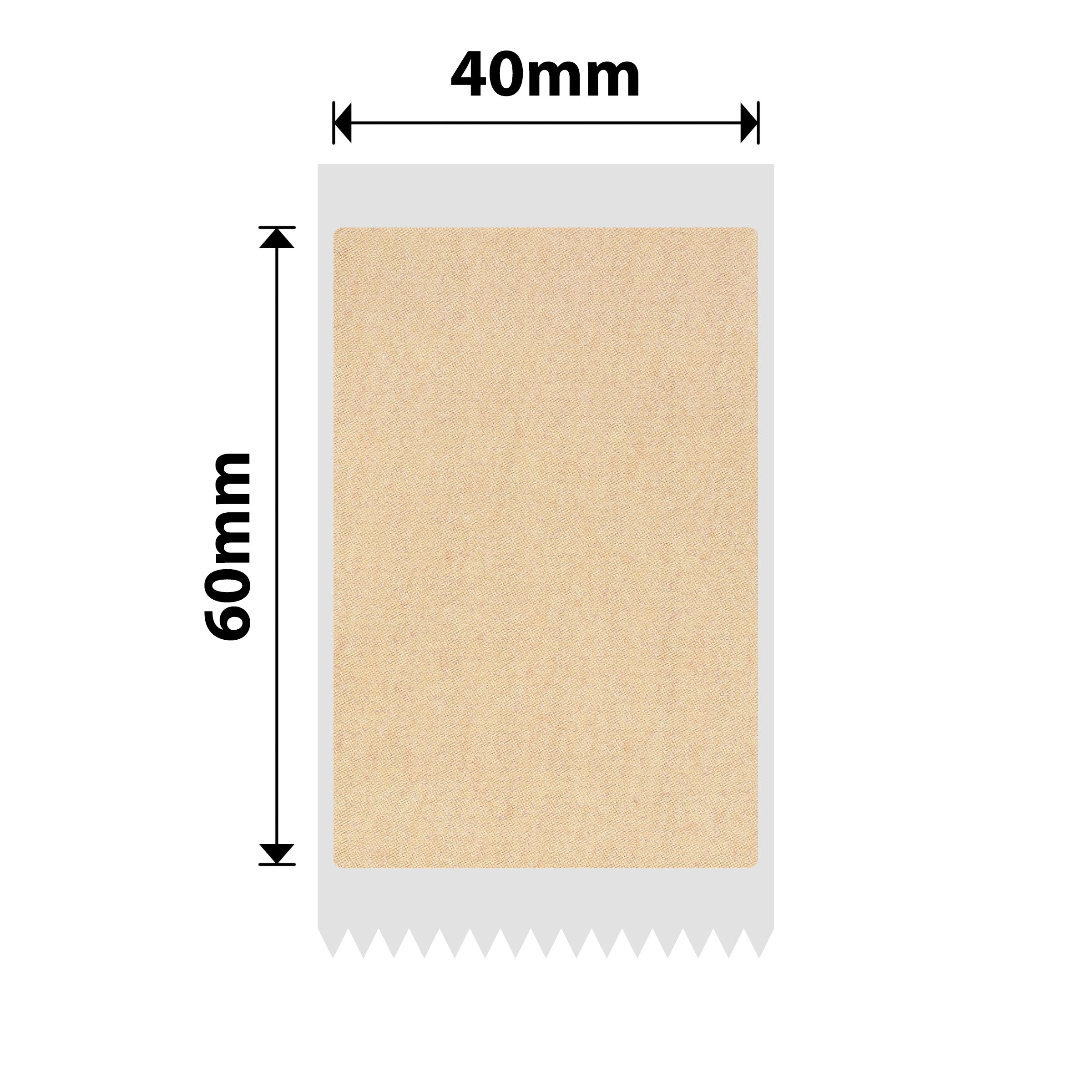 NB745 - Niimbot - B1 / B21 / B31 / B3S / B4 - 40x60mm - 125 Kraft Labels