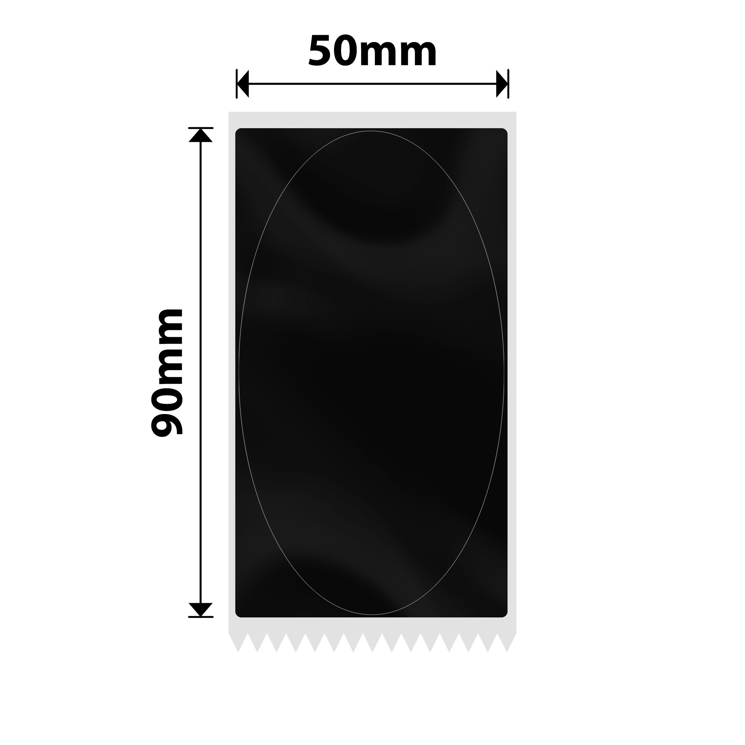 NB763 - Niimbot - M2 / M3 - 50x90mm - 85 Black Oval Labels