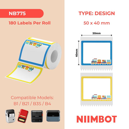 NIIMBOT - B Range - 50x40mm - Truck Pattern - 180 Labels