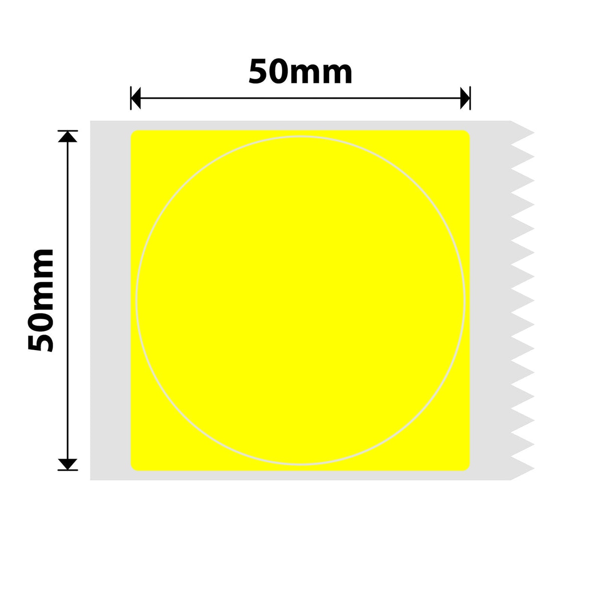 NIIMBOT - B Range - 50x50mm - Yellow Round Removable - 145 Labels