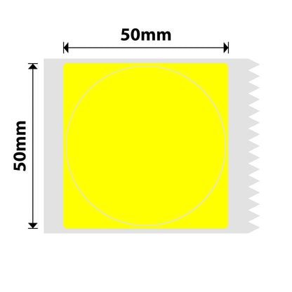 NIIMBOT - B Range - 50x50mm - Yellow Round Removable - 145 Labels