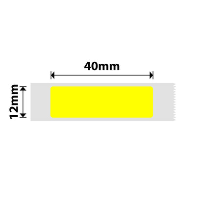 NIIMBOT - D11_H Only - 12x40mm - Yellow - Dual Colour - Red & Black Text - 155 Labels