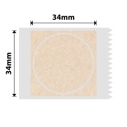 NIIMBOT - B Pro Range - 34x34mm - Kraft Round - Dual Colour - Red & Black Text - 205 Labels
