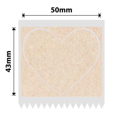 NIIMBOT - B Pro Range - 50x43mm - Kraft Heart Shape - Dual Colour - Red & Black Text - 165 Labels