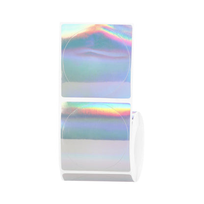 NIIMBOT - M Range - 50x50mm - Silver Holographic Laser Round - 150 Labels