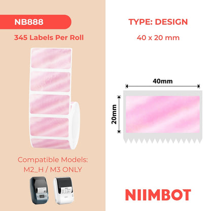 NIIMBOT - M Range - 40x20mm - Grad Prl Pink - 345 Labels