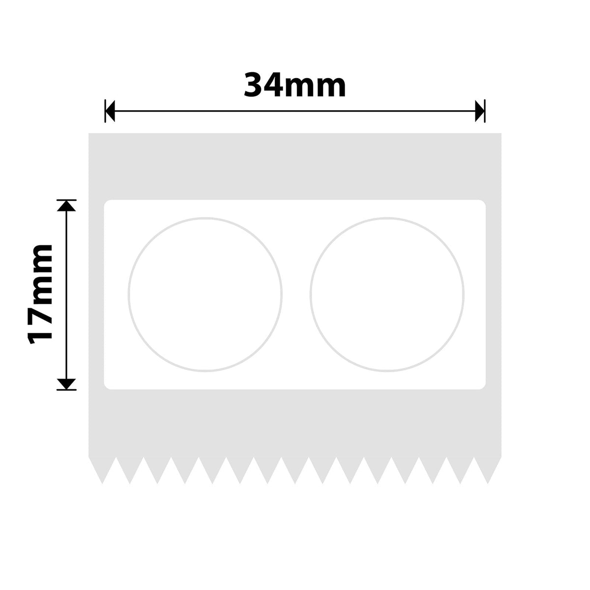 NIIMBOT - M Range - 34x17mm - White Circle - 345 Labels