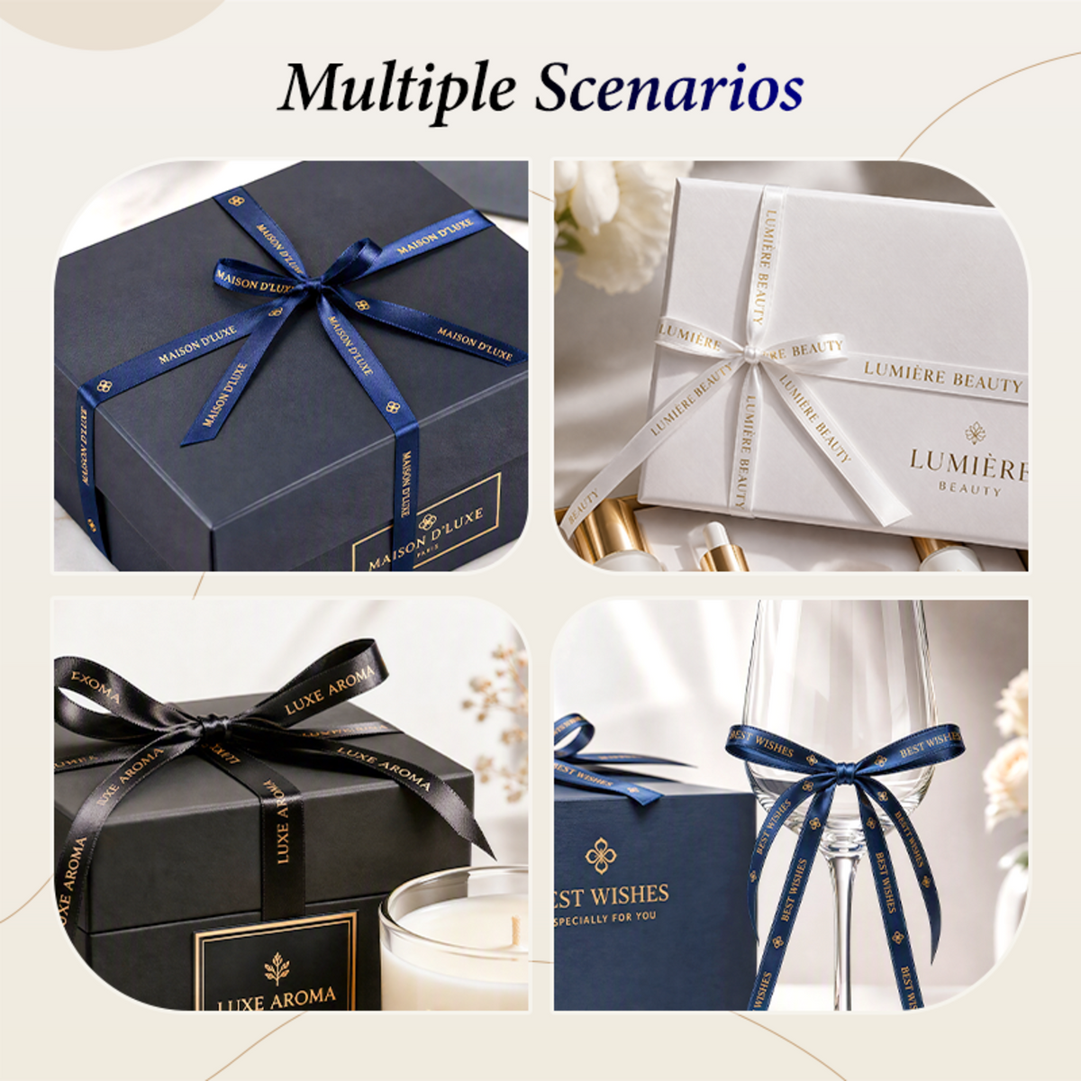 NIIMBOT - N1 3-Roll Satin Gift Ribbon Set B