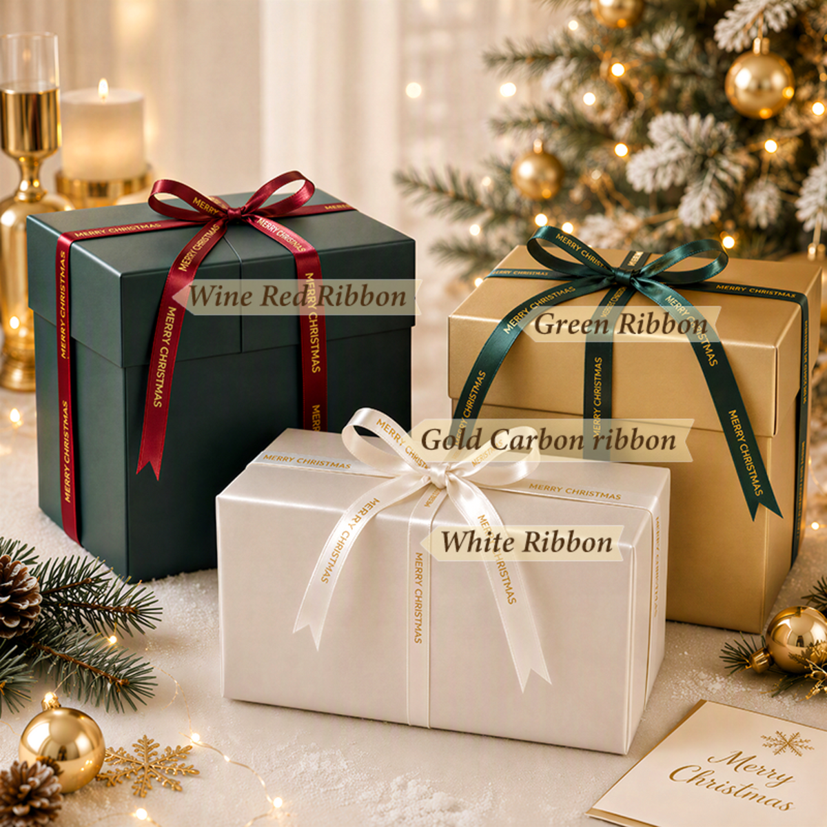 NIIMBOT - N1 3-Roll Satin Gift Ribbon Set C