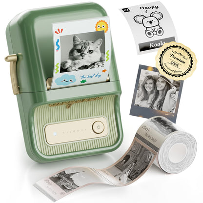 NIIMBOT - B21_PRO - 300DPI - PORTABLE THERMAL LABEL BLUETOOTH PRINTER WITH FREE LABEL ROLL - 50*30MM - WHITE