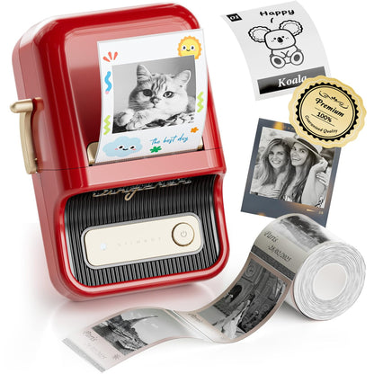 NIIMBOT - B21_PRO - 300DPI - PORTABLE THERMAL LABEL BLUETOOTH PRINTER WITH FREE LABEL ROLL - 50*30MM - WHITE