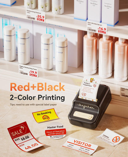 NIIMBOT - B21_PRO - 300DPI - PORTABLE THERMAL LABEL BLUETOOTH PRINTER WITH FREE LABEL ROLL - 50*30MM - WHITE