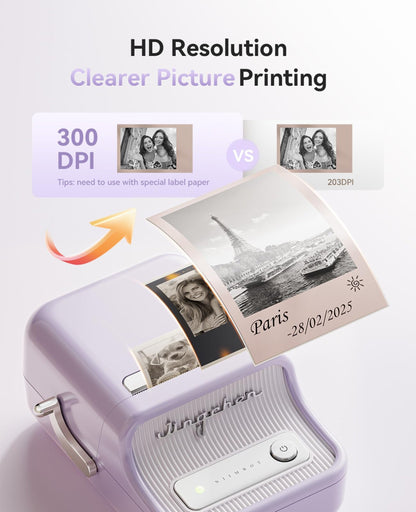 NIIMBOT - B21_PRO - 300DPI - PORTABLE THERMAL LABEL BLUETOOTH PRINTER WITH FREE LABEL ROLL - 50*30MM - WHITE