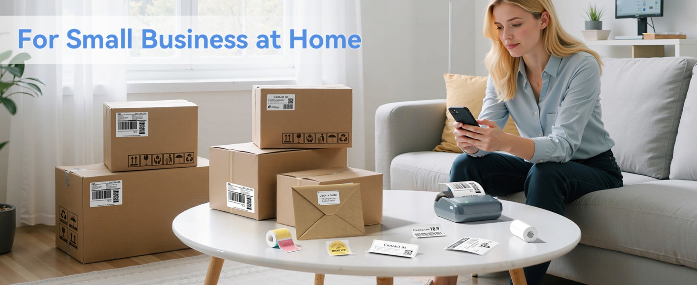 NB609 - NIIMBOT - B4 - BLUETOOTH SHIPPING THERMAL LABEL PRINTER WITH FREE ROLL
