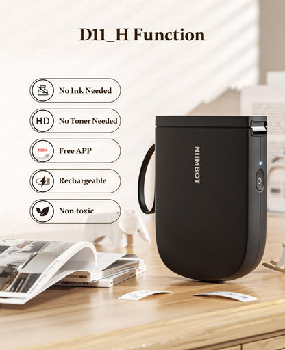 NIIMBOT - D11_H - 300DPI - PORTABLE BLUETOOTH LABEL PRINTER INC FREE LABEL ROLL