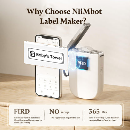 NIIMBOT - D11_H - 300DPI - PORTABLE BLUETOOTH LABEL PRINTER INC FREE LABEL ROLL