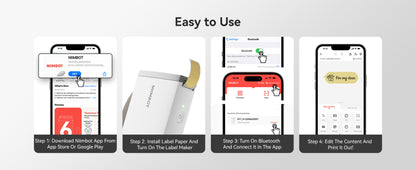 NIIMBOT - D11_H - 300DPI - PORTABLE BLUETOOTH LABEL PRINTER INC FREE LABEL ROLL
