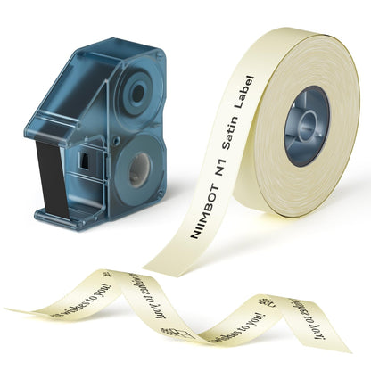 NB624 - NIIMBOT - N1 - BLUETOOTH SATIN RIBBON & LABEL PRINTER KIT INCLUDES BOTH SETS - BEIGE