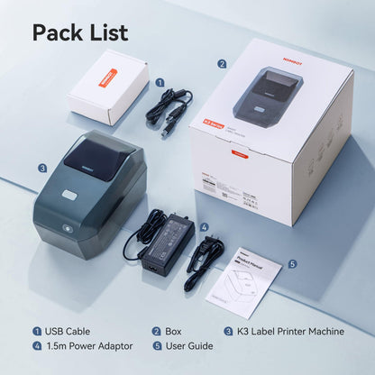 NIIMBOT - K3_W - THERMAL BUSINESS BLUETOOTH & WIFI LABEL PRINTER - INCLUDING 50*30MM LABEL ROLL WITH 900 LABELS