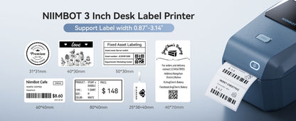 NIIMBOT - K3_W - THERMAL BUSINESS BLUETOOTH & WIFI LABEL PRINTER - INCLUDING 50*30MM LABEL ROLL WITH 900 LABELS