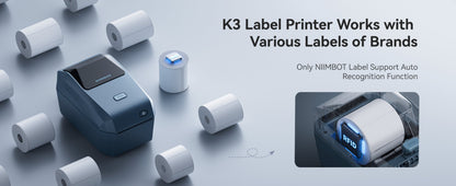 NIIMBOT - K3_W - THERMAL BUSINESS BLUETOOTH & WIFI LABEL PRINTER - INCLUDING 50*30MM LABEL ROLL WITH 900 LABELS