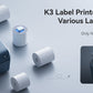 NIIMBOT - K3_W - THERMAL BUSINESS BLUETOOTH & WIFI LABEL PRINTER - INCLUDING 50*30MM LABEL ROLL WITH 900 LABELS
