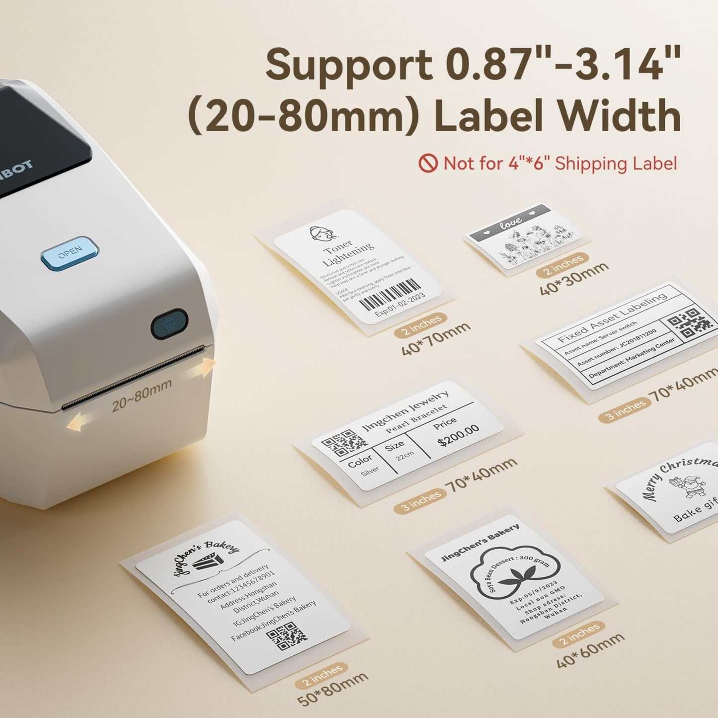NIIMBOT - K3 - THERMAL BUSINESS BLUETOOTH LABEL PRINTER - INCLUDING 50*30MM LABEL ROLL WITH 900 LABELS