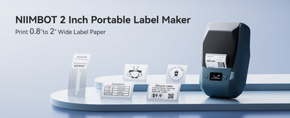 NB589 - NIIMBOT - MODEL: M2_H - THERMAL TRANSFER BLUETOOTH LABEL PRINTER - 300DPI - INCLUDING BLACK RIBBON CARTRIDGE & 50*30MM LABEL ROLL