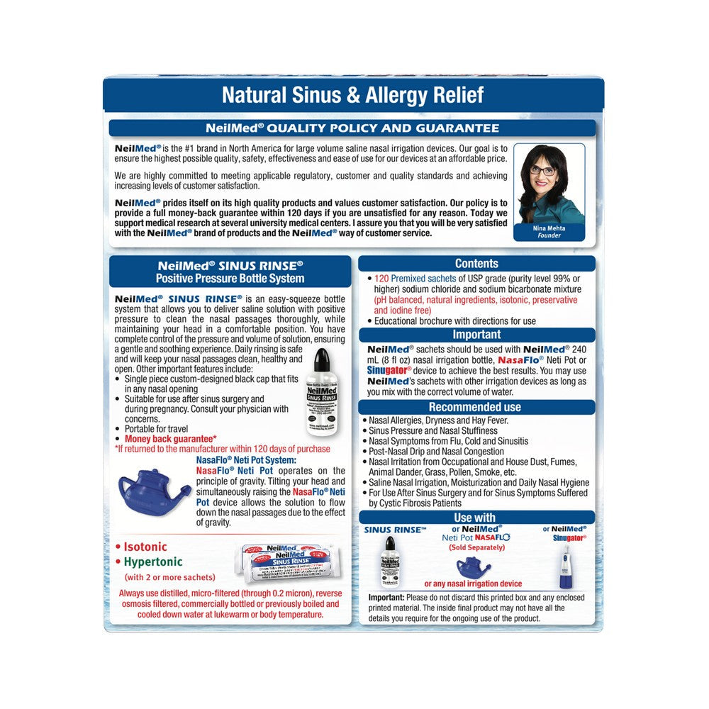 NEILMED - SINUS RINSE - 120 SACHETS