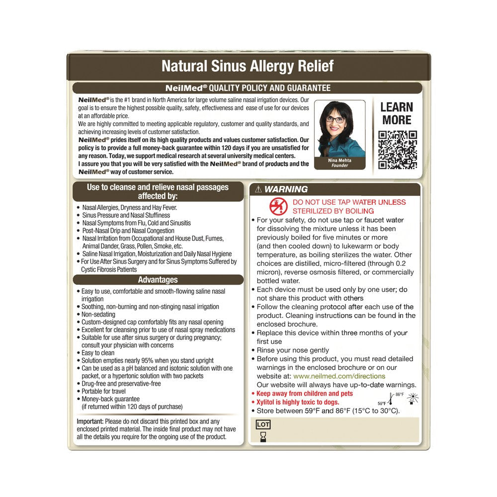 NEILMED - SINUS RINSE KIT - 50 XYLITOL SACHETS