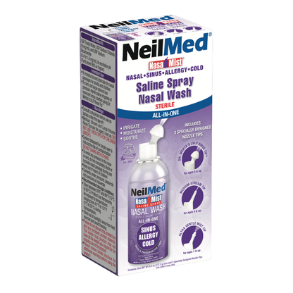 NEILMED - NASAMIST- SALINE SPRAY NASAL WASH - MULTIPURPOSE - 177 ML