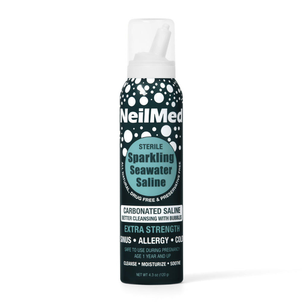NEILMED - SPARKLING SEAWATER - EXTRA STRENGTH CARBONATED - SALINE SPRAY - 125 ML