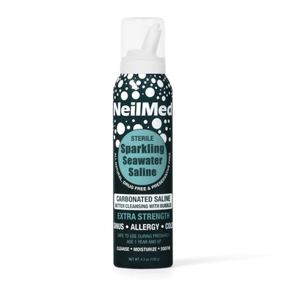 NEILMED - SPARKLING SEAWATER - EXTRA STRENGTH CARBONATED - SALINE SPRAY - 125 ML