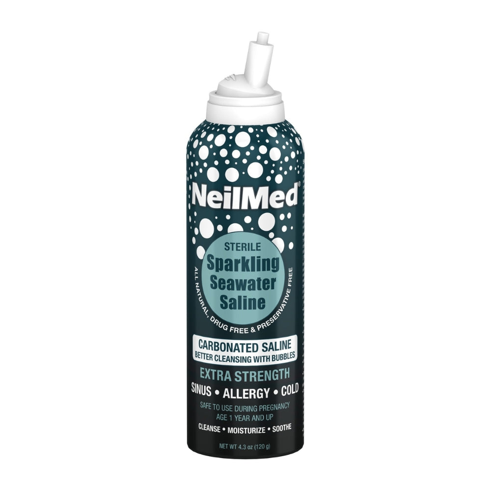 NEILMED - SPARKLING SEAWATER - EXTRA STRENGTH CARBONATED - SALINE SPRAY - 125 ML