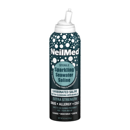 NEILMED - SPARKLING SEAWATER - EXTRA STRENGTH CARBONATED - SALINE SPRAY - 125 ML