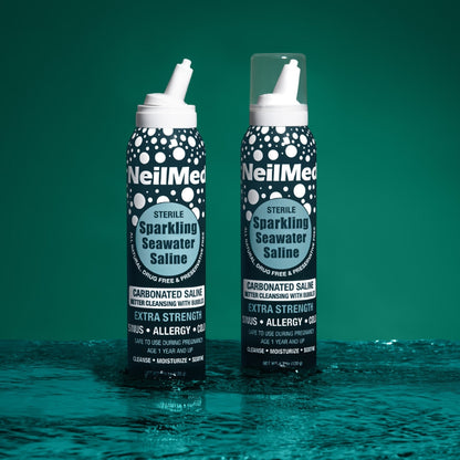 NEILMED - SPARKLING SEAWATER - EXTRA STRENGTH CARBONATED - SALINE SPRAY - 125 ML