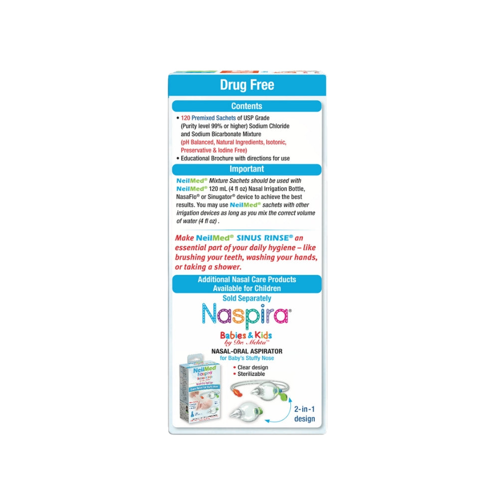 NEILMED - SINUS RINSE - KIDS REFILL - 120 SACHETS