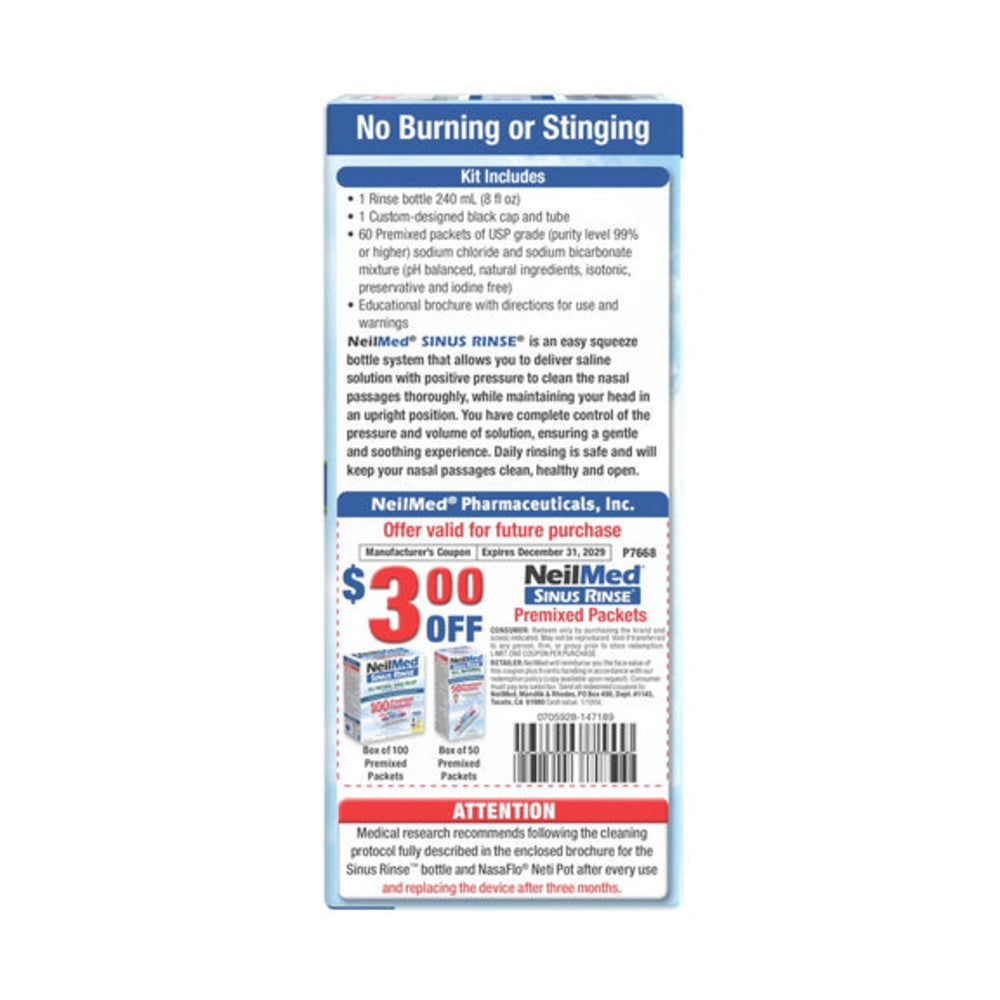 NEILMED - SINUS RINSE KIT - 60 SACHETS
